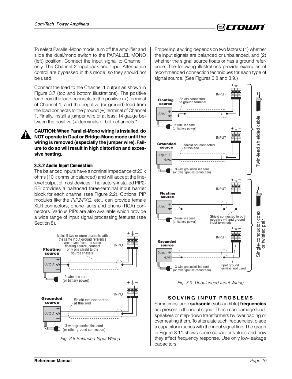 Crown Audio Com-Tech "10 Series" User Manual | Page 19 / 51