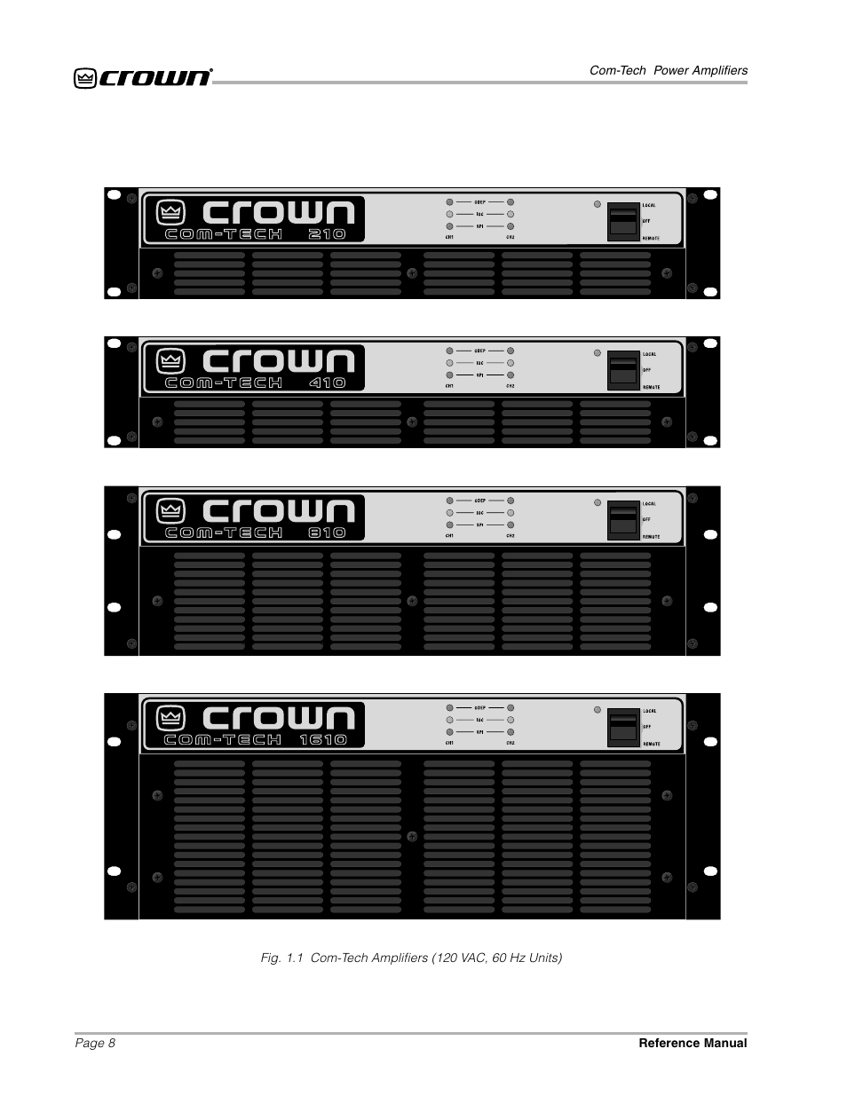 Crown Audio Com-Tech "10 Series" User Manual | Page 8 / 51