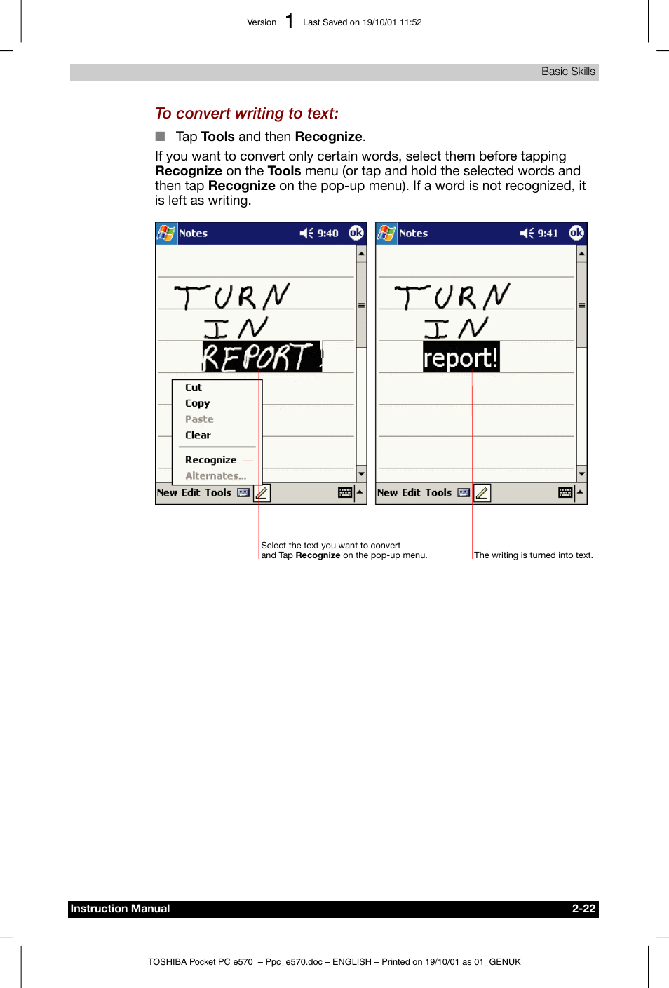 Toshiba Pocket PC e570 User Manual | Page 34 / 103