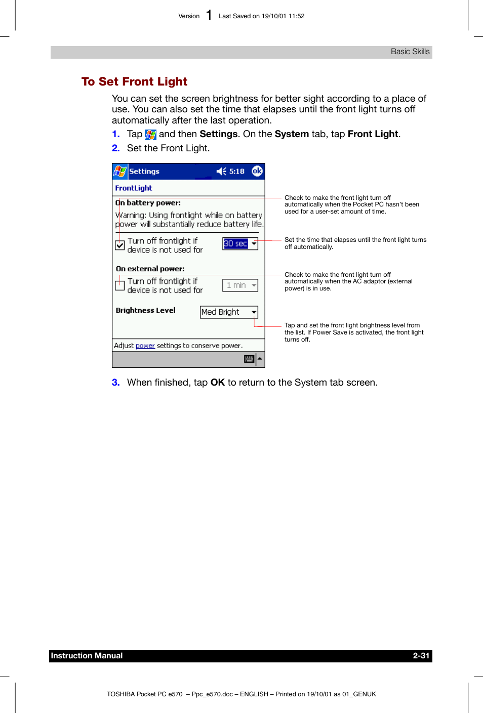 Toshiba Pocket PC e570 User Manual | Page 43 / 103