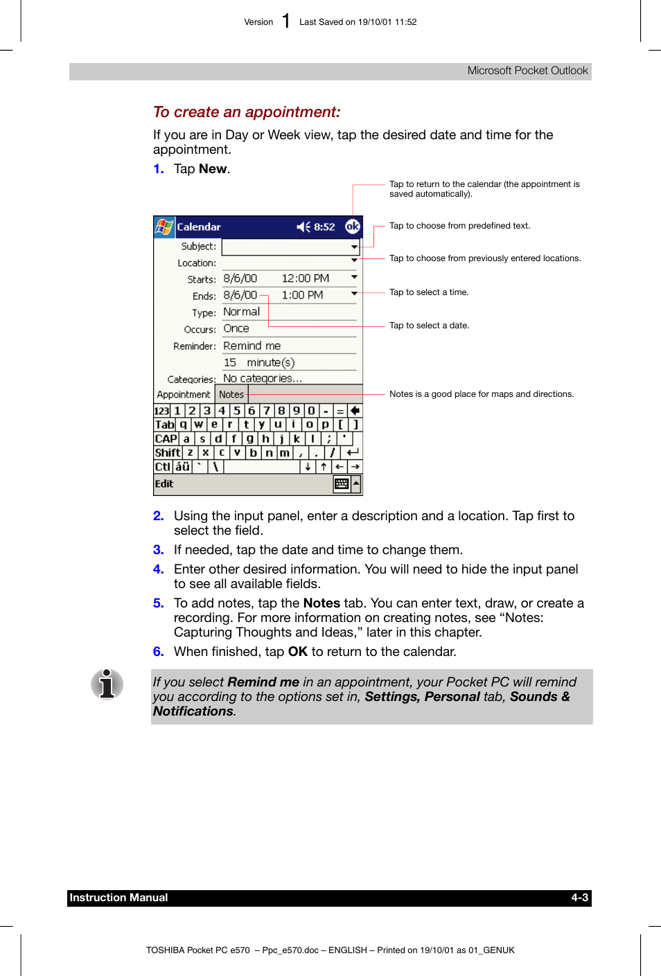 Toshiba Pocket PC e570 User Manual | Page 50 / 103