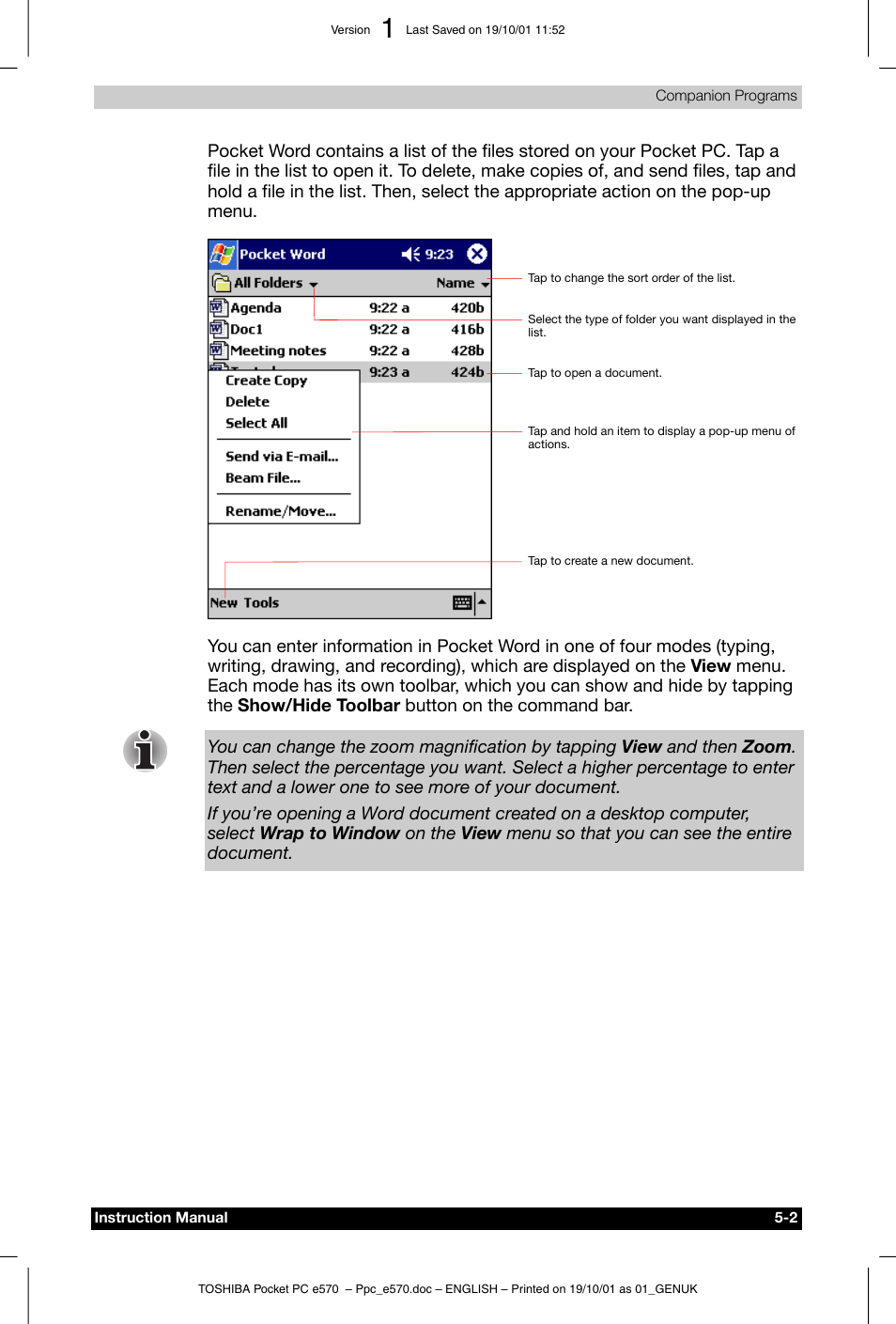 Toshiba Pocket PC e570 User Manual | Page 65 / 103