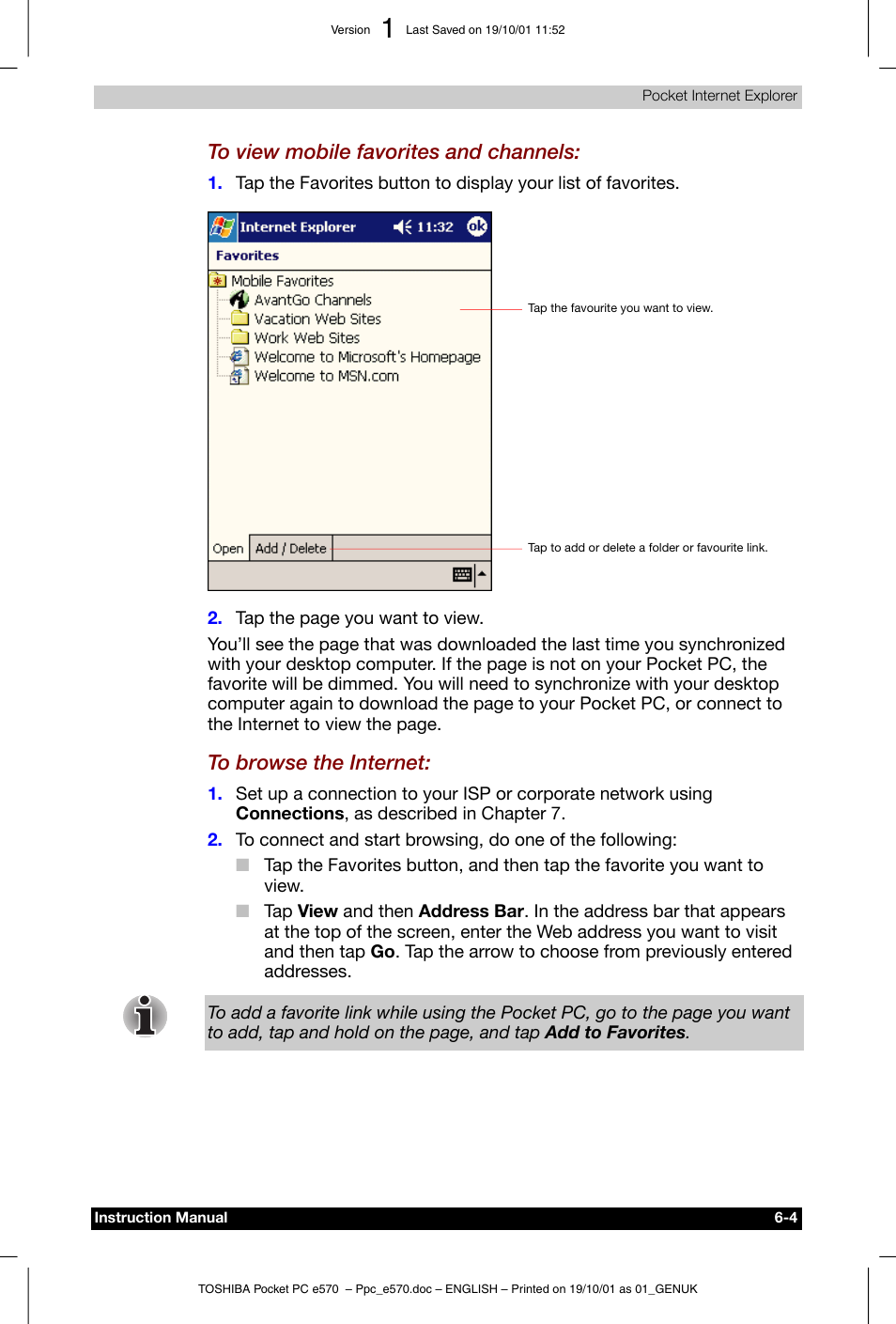 Toshiba Pocket PC e570 User Manual | Page 82 / 103