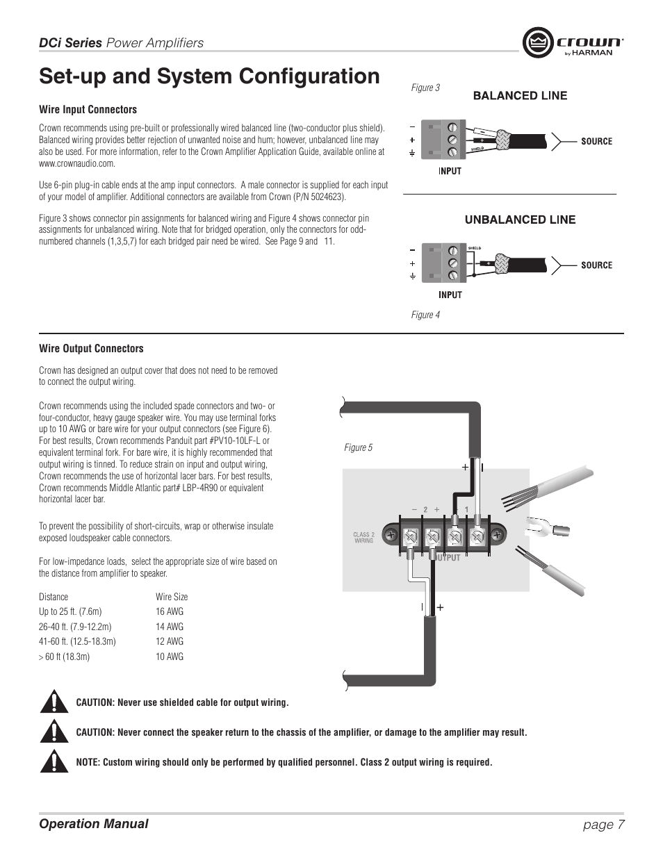 Set-up and system configuration | Crown Audio DCi Series – Analog Input Models User Manual | Page 7 / 32