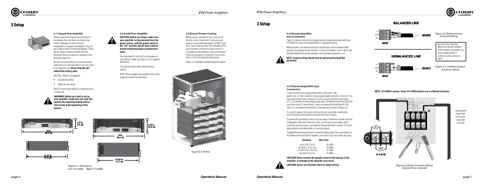3 setup | Crown Audio CTs Series (Multi-Channel) User Manual | Page 4 / 17