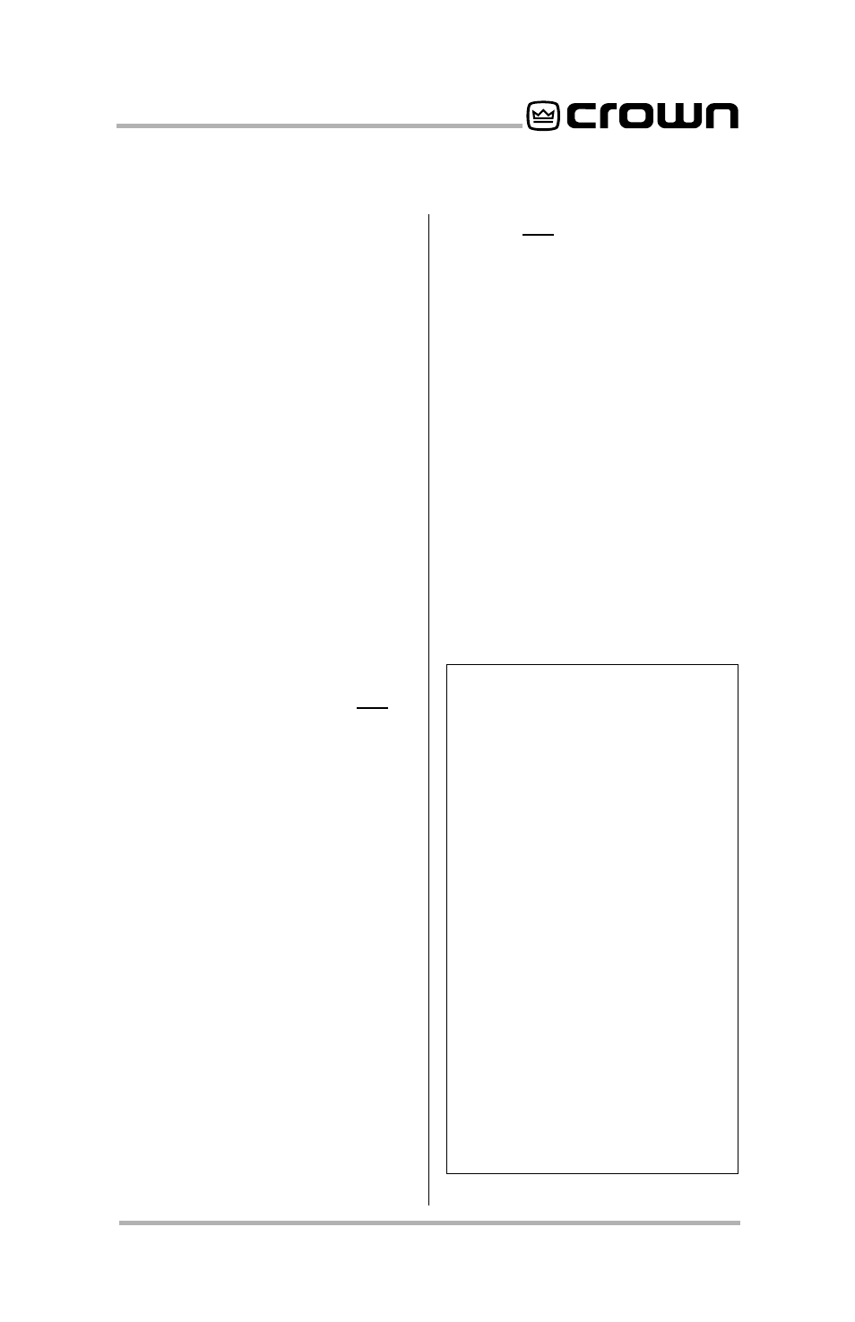 Factory service shipping instructions | Crown Audio P.I.P.-PA User Manual | Page 15 / 20