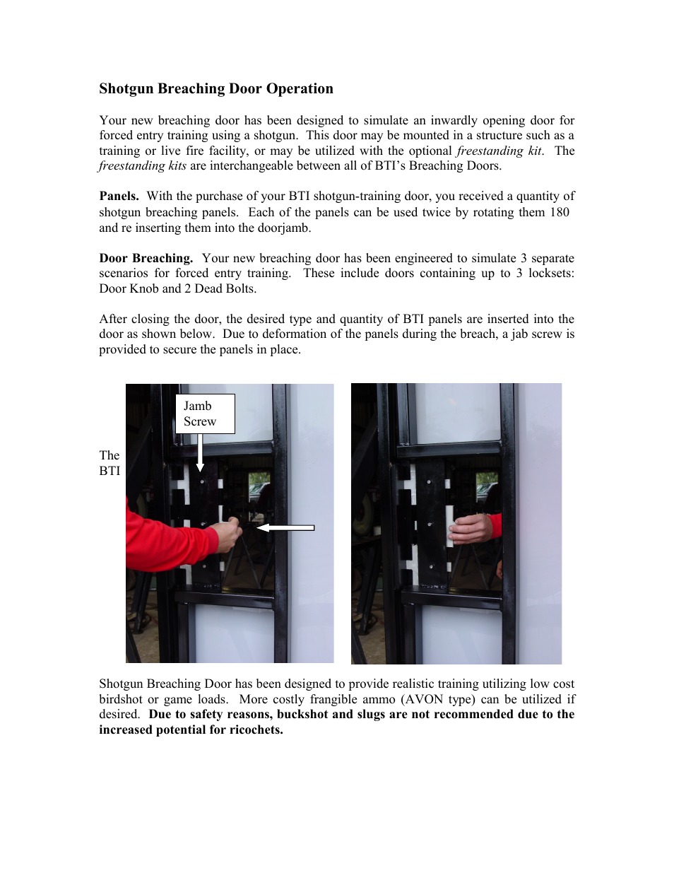 Breaching Technologies Shotgun Breaching Door User Manual | Page 6 / 9