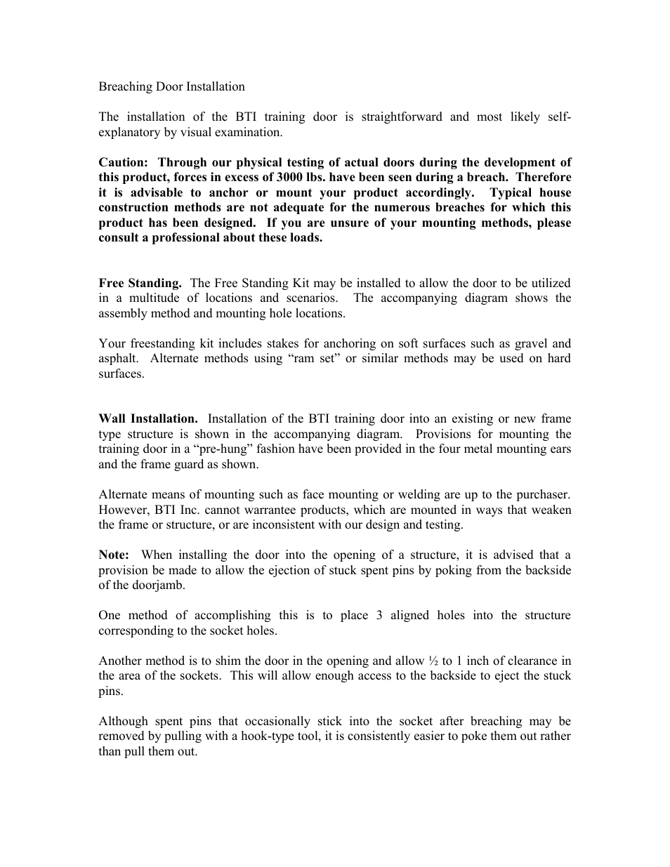 Breaching Technologies Ram Breaching Door User Manual | Page 3 / 10