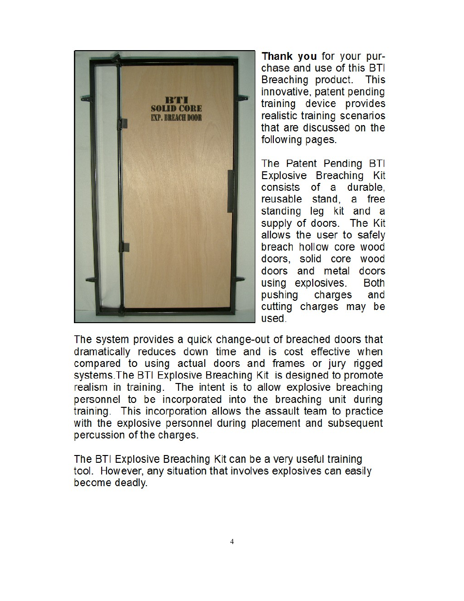 Breaching Technologies Explosive Breaching Kit User Manual | Page 4 / 19