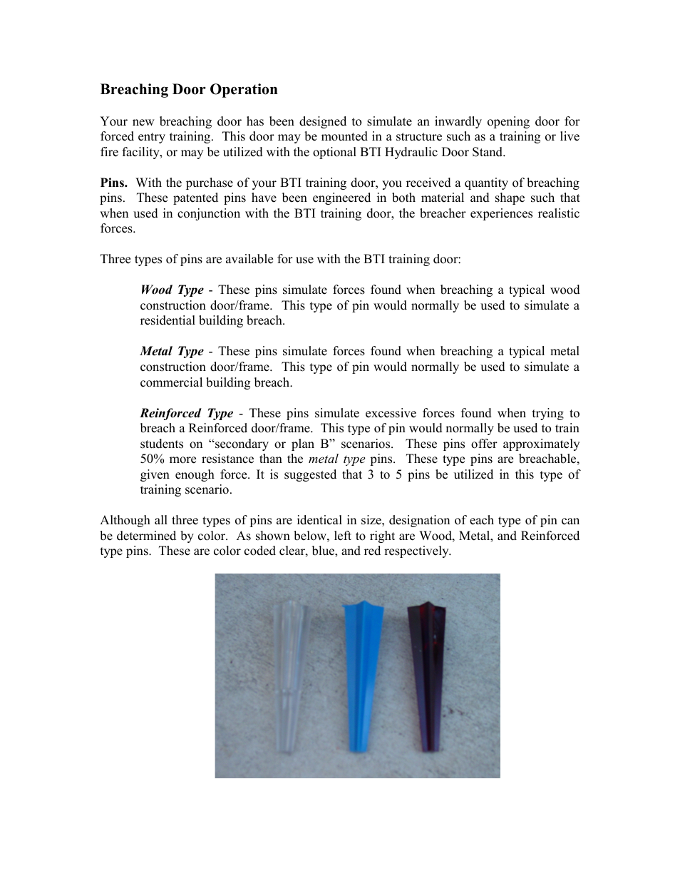 Breaching Technologies Hydraulic Breaching Door User Manual | Page 6 / 10