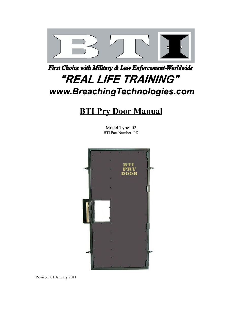 Breaching Technologies Pry Breaching Door User Manual | 10 pages