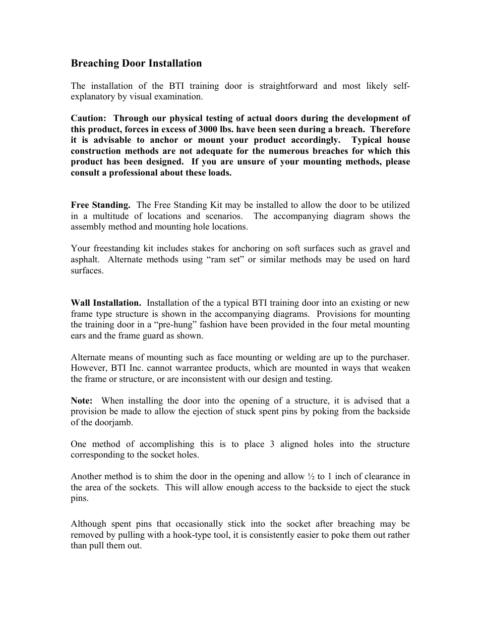 Breaching Technologies Pry Breaching Door User Manual | Page 3 / 10