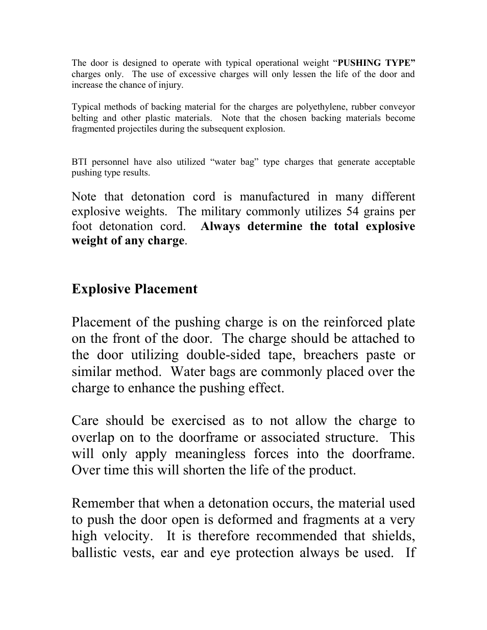 Breaching Technologies Saloon Explosive Breaching Door User Manual | Page 11 / 14