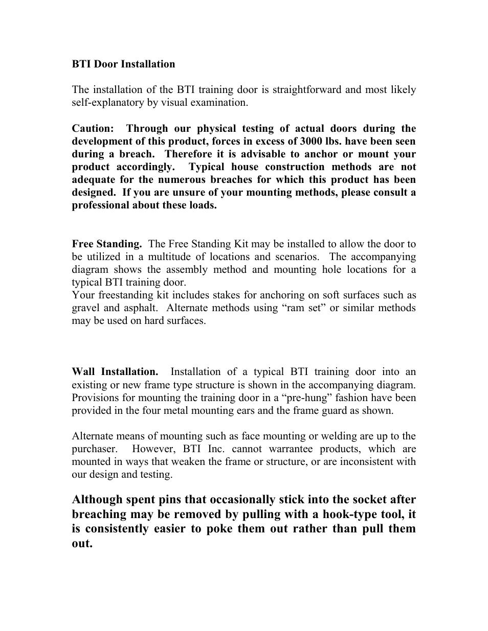 Breaching Technologies Saloon Explosive Breaching Door User Manual | Page 3 / 14