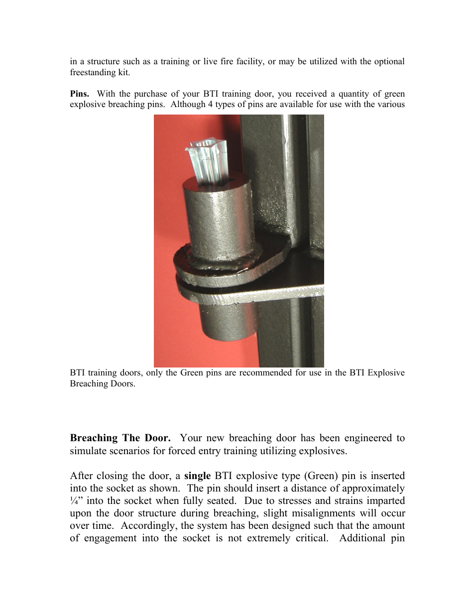 Breaching Technologies Saloon Explosive Breaching Door User Manual | Page 8 / 14