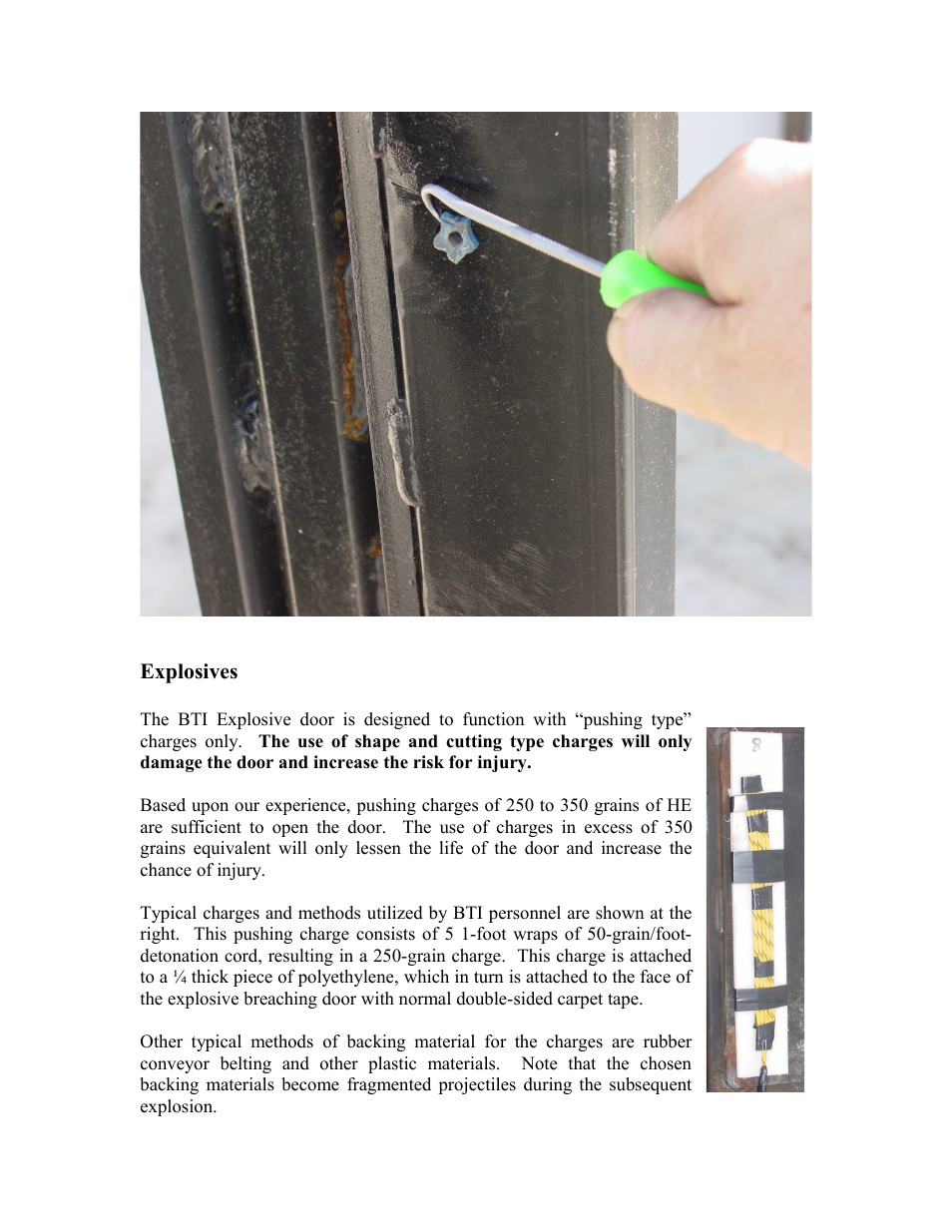 Breaching Technologies Lock Explosive Breaching Door User Manual | Page 10 / 13