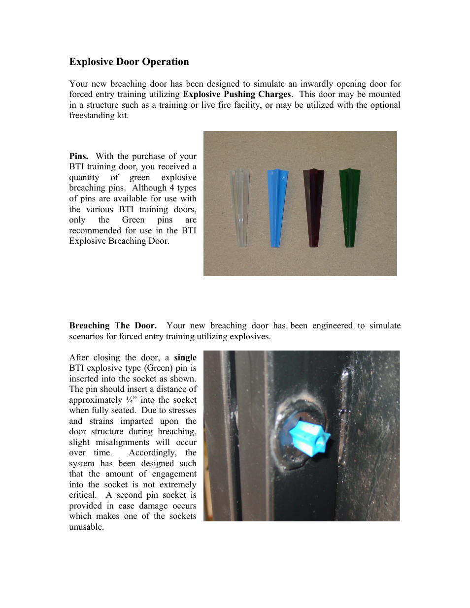 Breaching Technologies Lock Explosive Breaching Door User Manual | Page 8 / 13