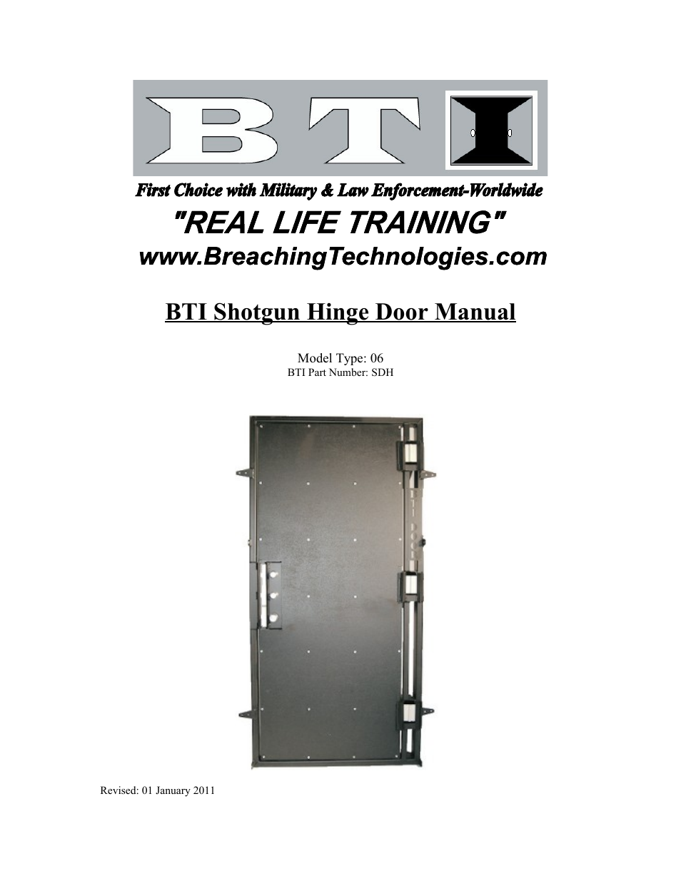 Breaching Technologies Shotgun Hinge Breachign Door User Manual | 11 pages