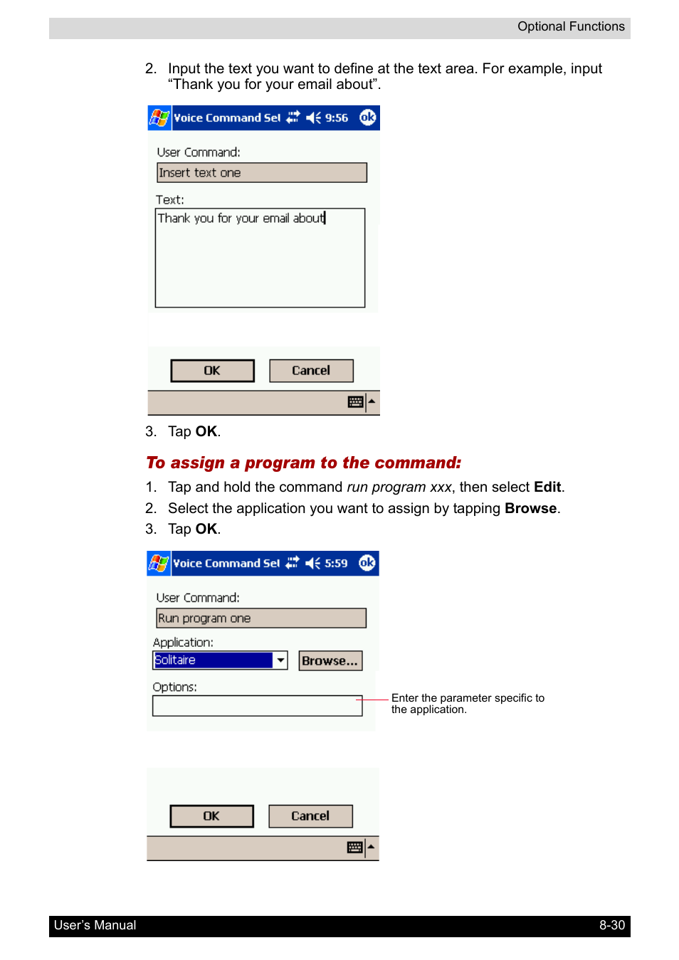 Toshiba Pocket PC e400 User Manual | Page 108 / 116