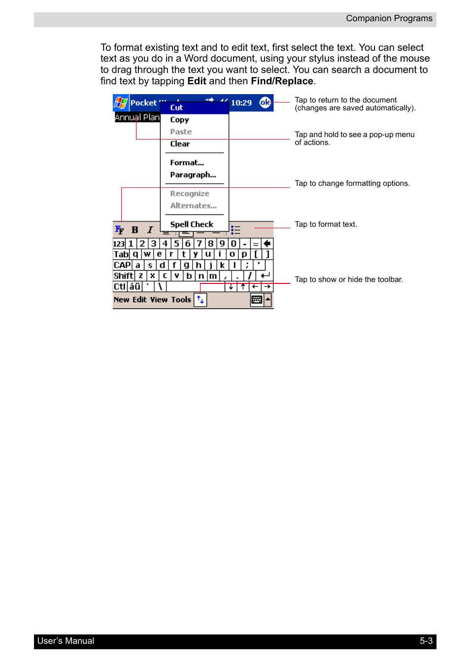 Toshiba Pocket PC e400 User Manual | Page 63 / 116