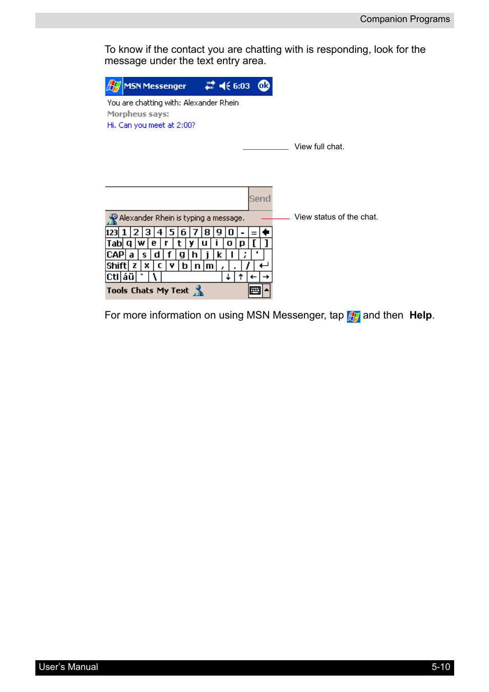 Toshiba Pocket PC e400 User Manual | Page 70 / 116