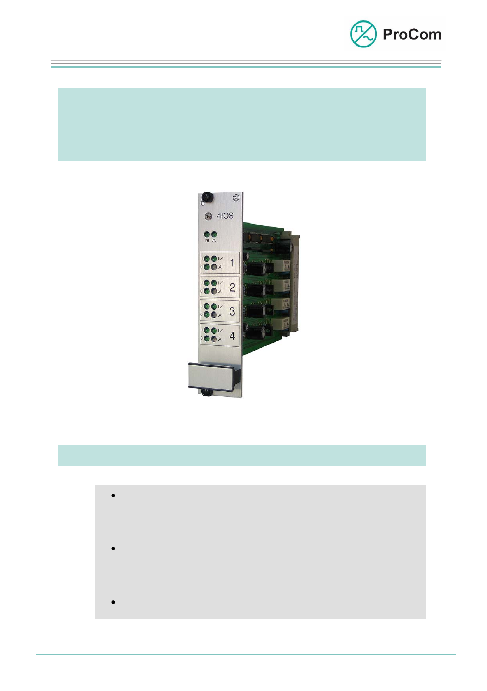 Procom 4IOS User Manual | 8 pages