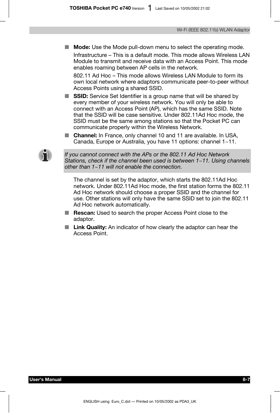 Toshiba Pocket PC e740 User Manual | Page 106 / 182