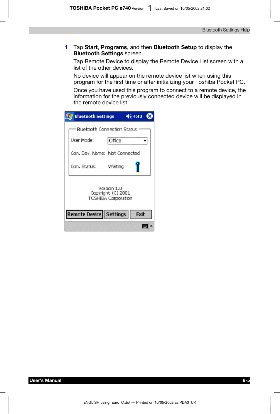 Toshiba Pocket PC e740 User Manual | Page 118 / 182