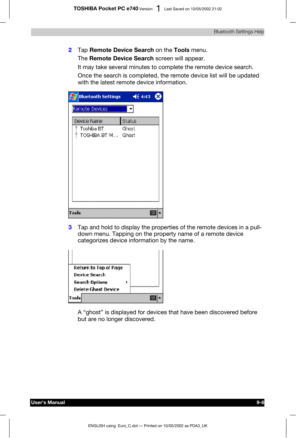 Toshiba Pocket PC e740 User Manual | Page 119 / 182