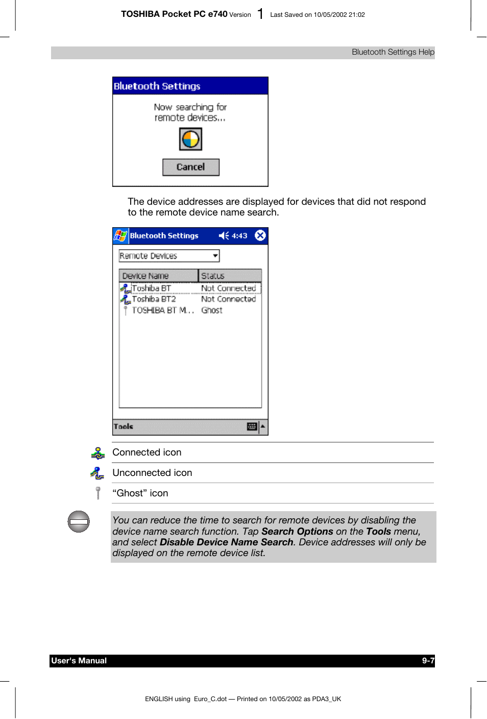 Toshiba Pocket PC e740 User Manual | Page 120 / 182