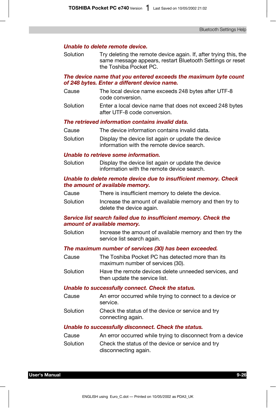 Toshiba Pocket PC e740 User Manual | Page 139 / 182