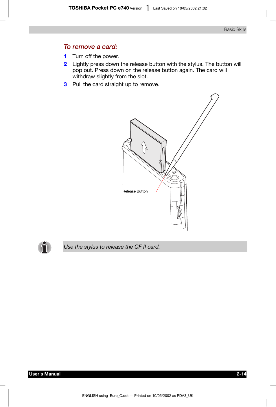 Toshiba Pocket PC e740 User Manual | Page 31 / 182