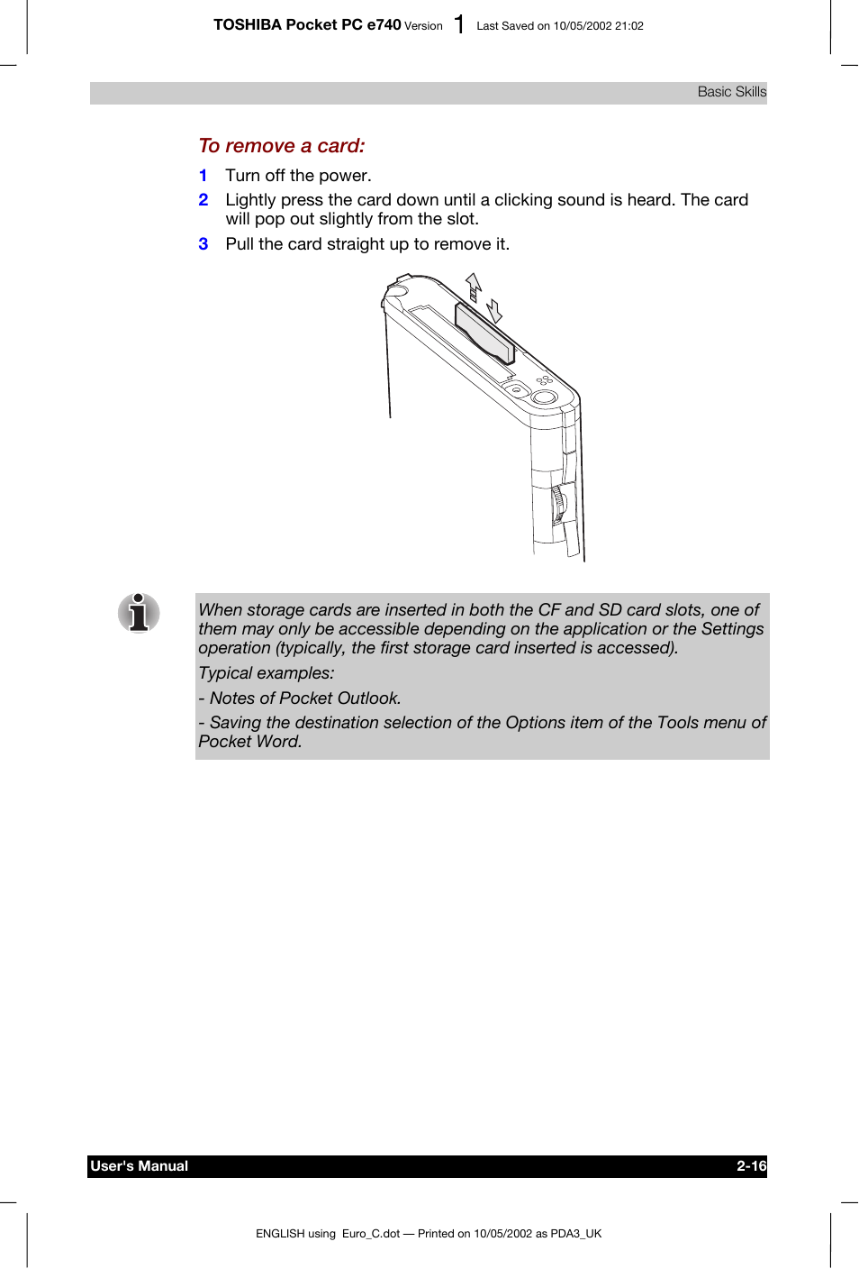 Toshiba Pocket PC e740 User Manual | Page 33 / 182