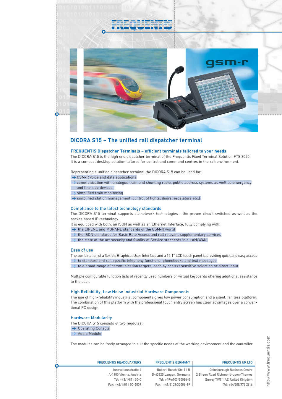 Procom DICORA S15 User Manual | 2 pages