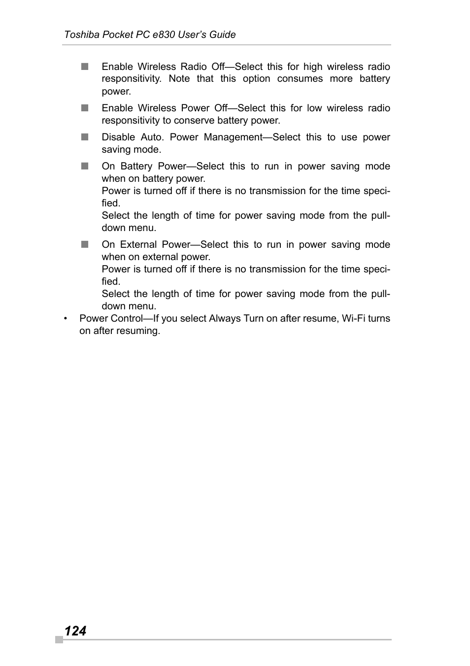 Toshiba Pocket Pc e830 User Manual | Page 124 / 228