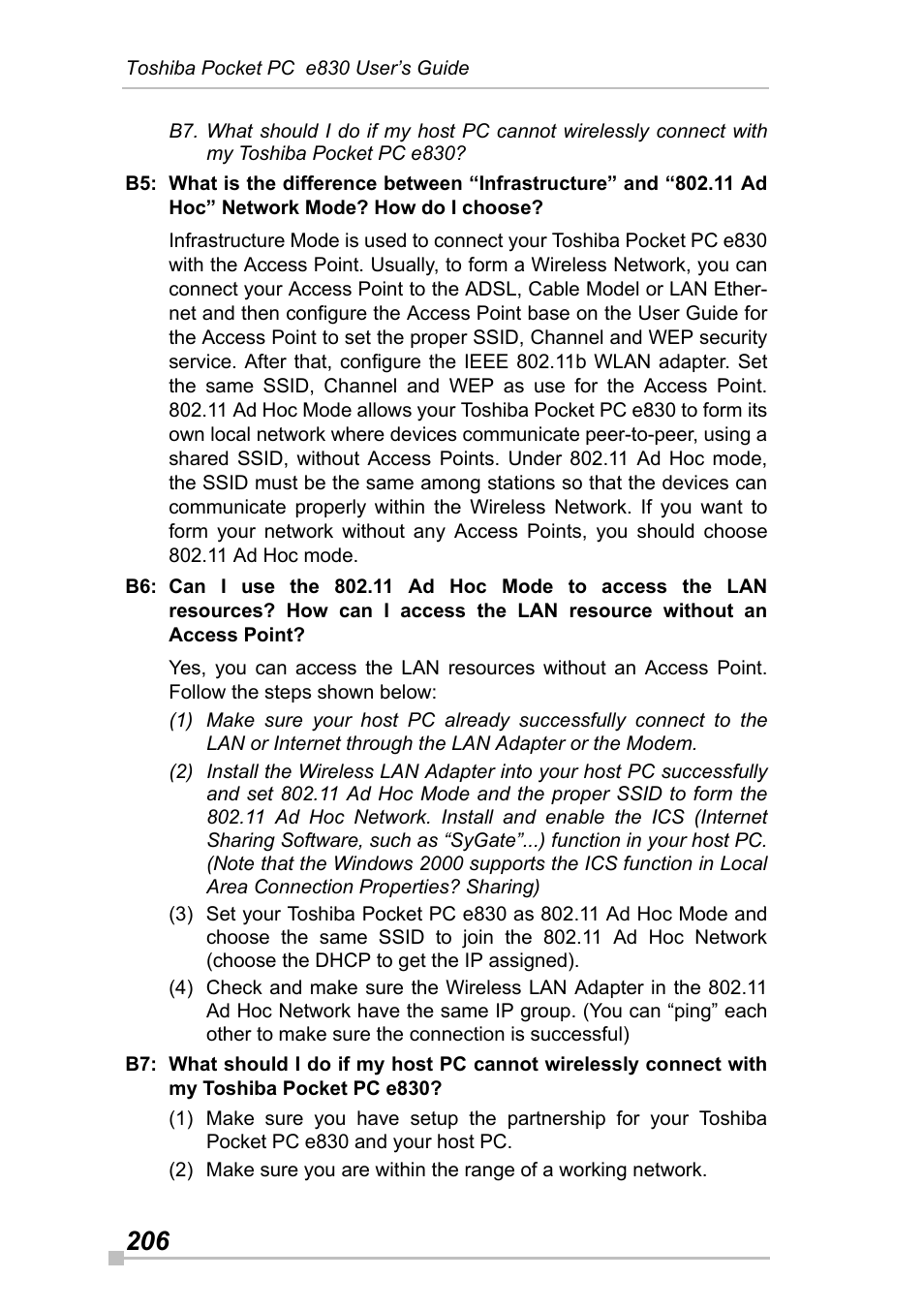 Toshiba Pocket Pc e830 User Manual | Page 206 / 228