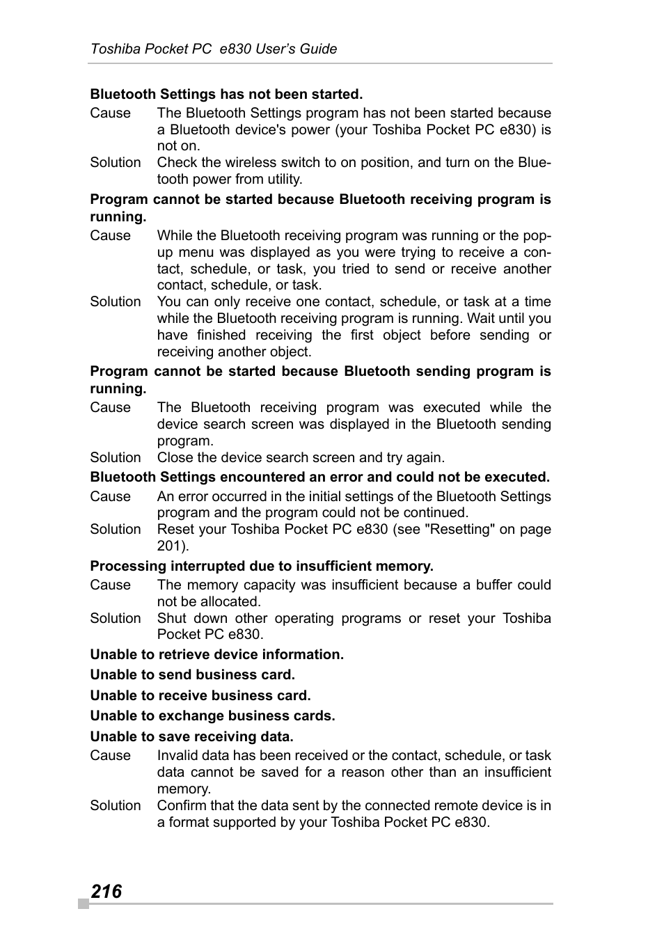 Toshiba Pocket Pc e830 User Manual | Page 216 / 228