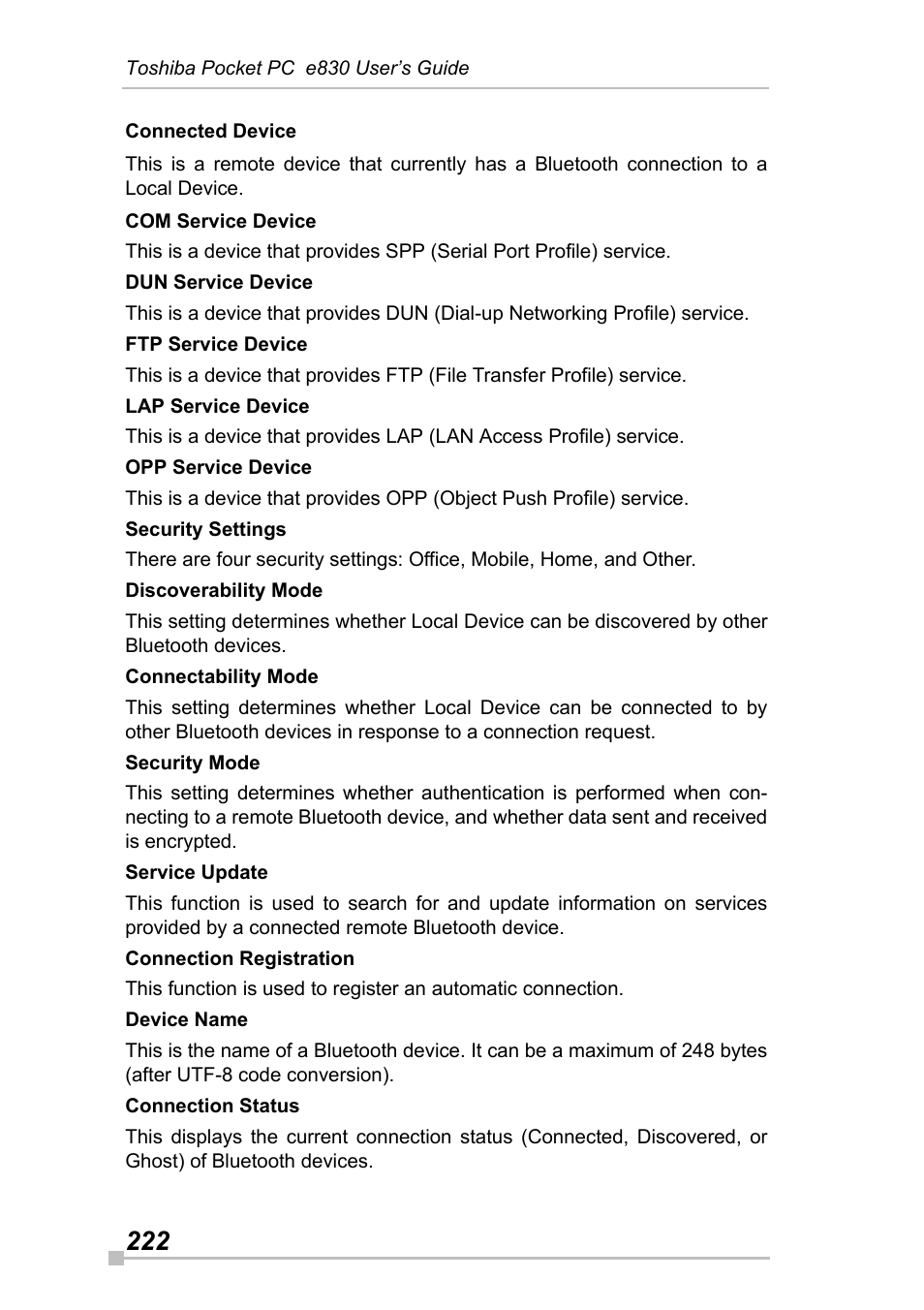 Toshiba Pocket Pc e830 User Manual | Page 222 / 228