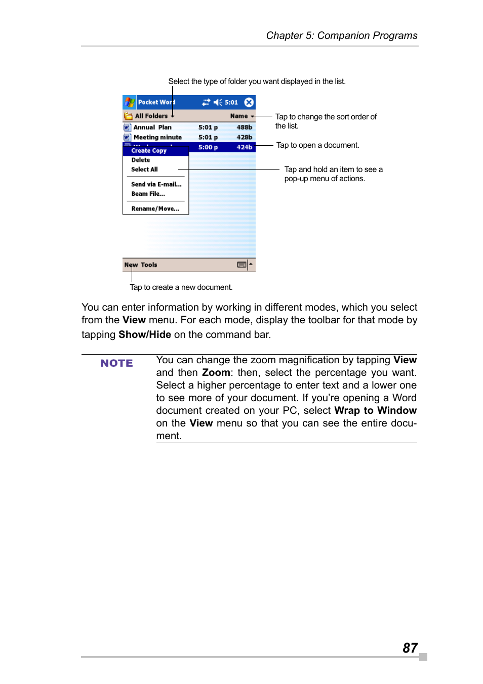 Toshiba Pocket Pc e830 User Manual | Page 87 / 228