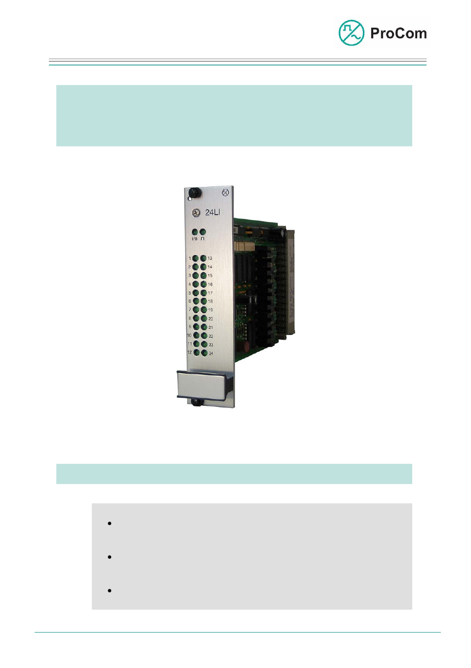 Procom 24LI User Manual | 4 pages