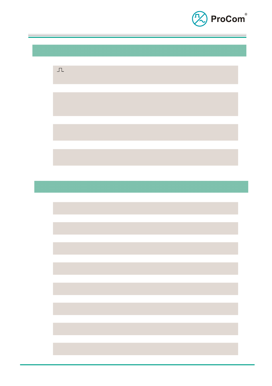 Data sheet, Sv01-pl, The symbols on the front panel and their meaning | Technical data | Procom SV01-PL User Manual | Page 3 / 3