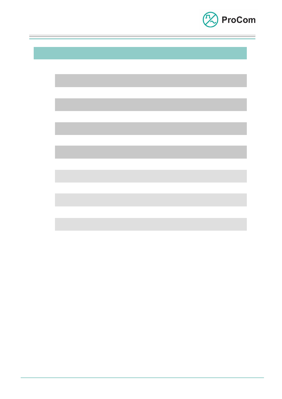 Data sheet, 4nsa, Technical data | Procom 4NSA User Manual | Page 4 / 4