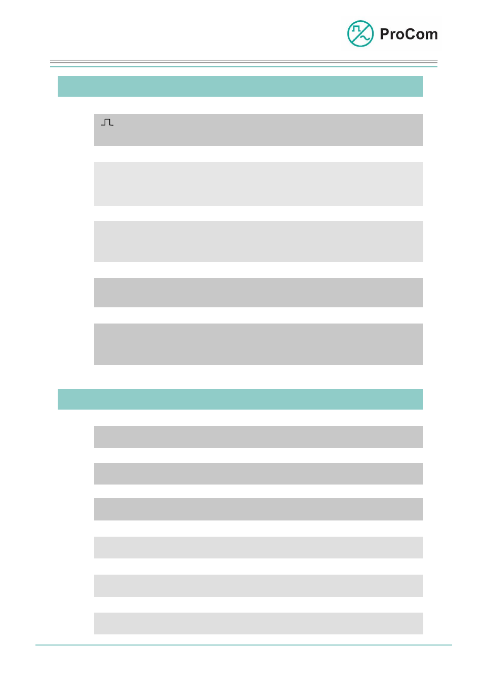 Data sheet, 4lsl, Technical data | Procom 4LSL User Manual | Page 7 / 7