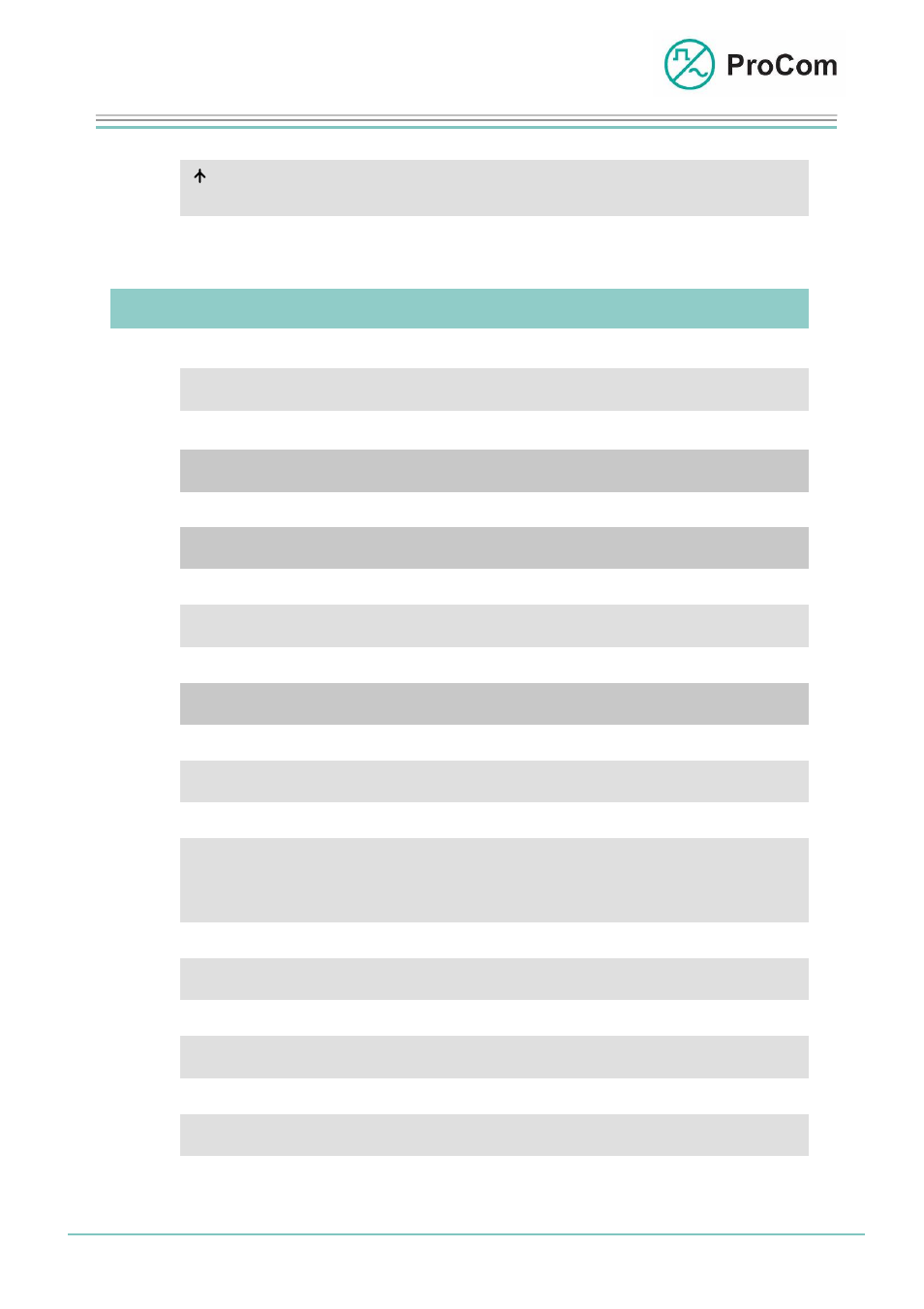 Data sheet, E1- attachment, Technical data | Procom E1 Attachment User Manual | Page 6 / 7