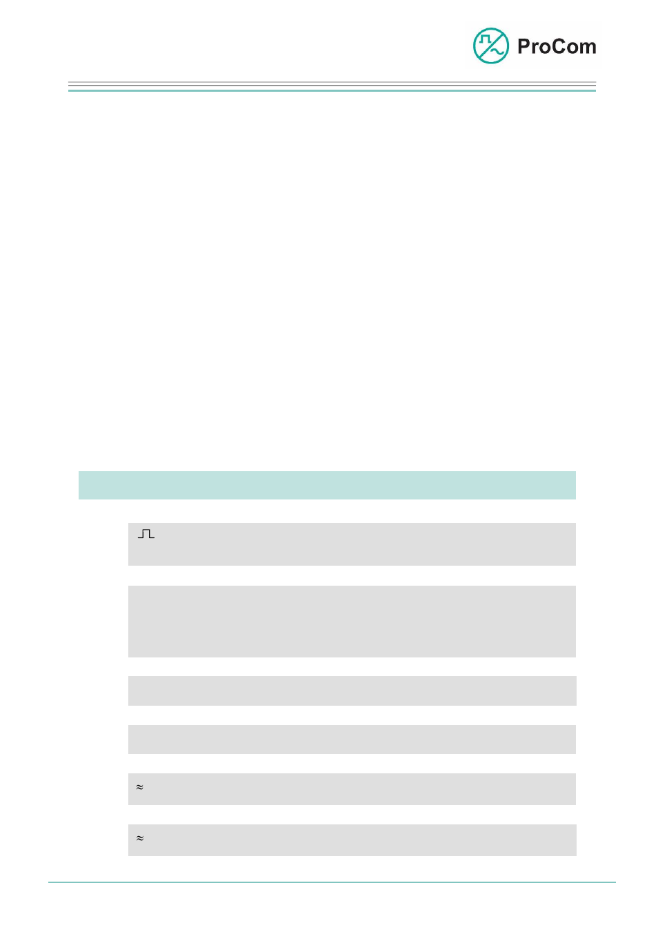 Data sheet, V100 | Procom V100 User Manual | Page 4 / 5