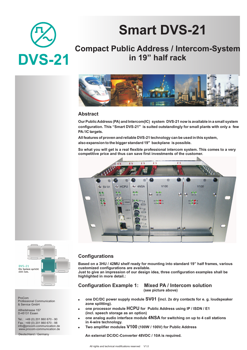 Procom Smart DVS-21 User Manual | 2 pages
