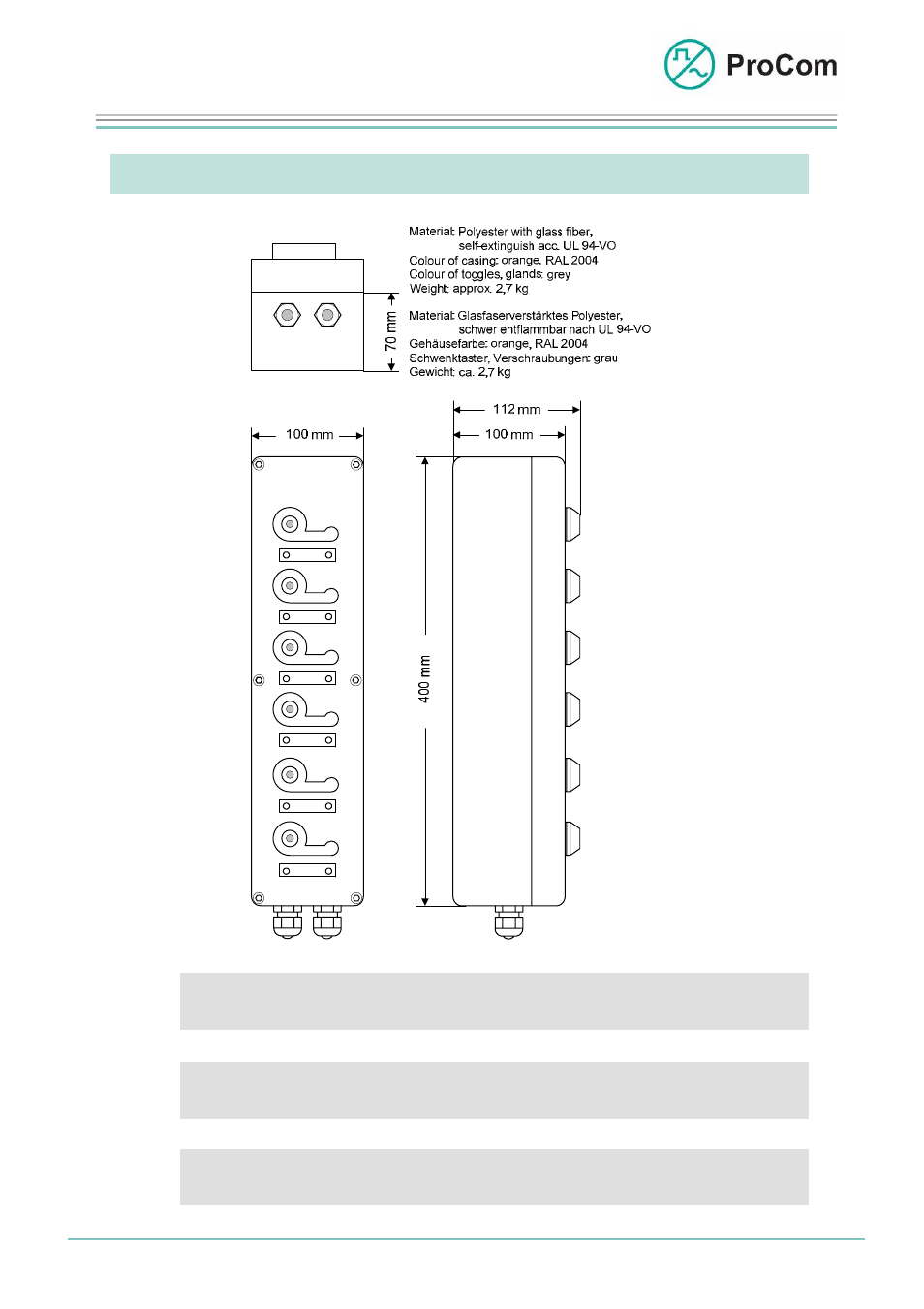 Data sheet, Awc-06 | Procom AWC-06 User Manual | Page 4 / 5