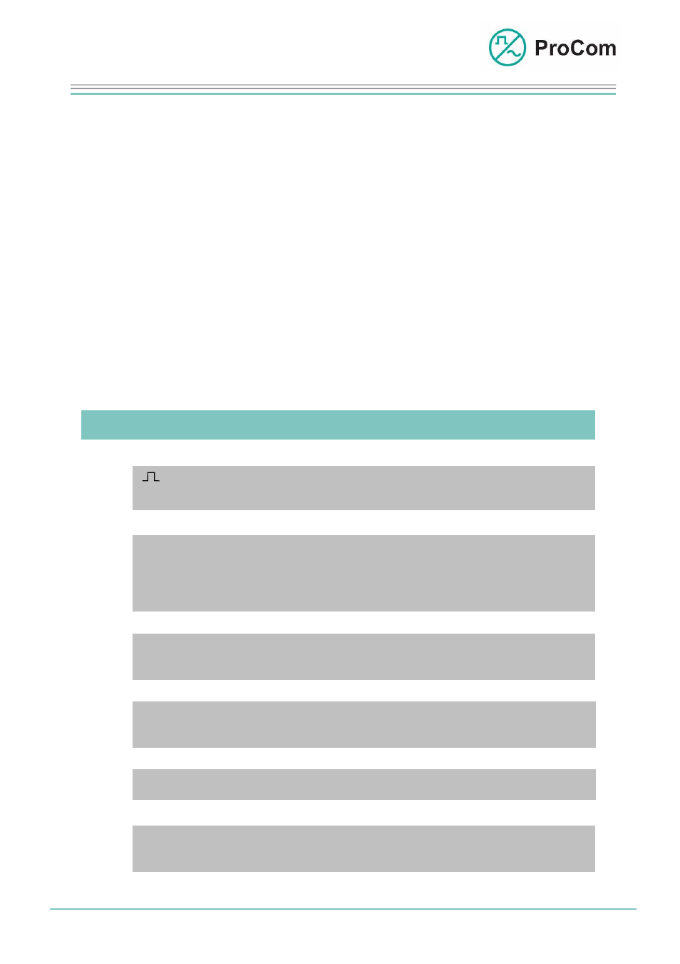 Data sheet, Tg01 | Procom TG01 User Manual | Page 3 / 4