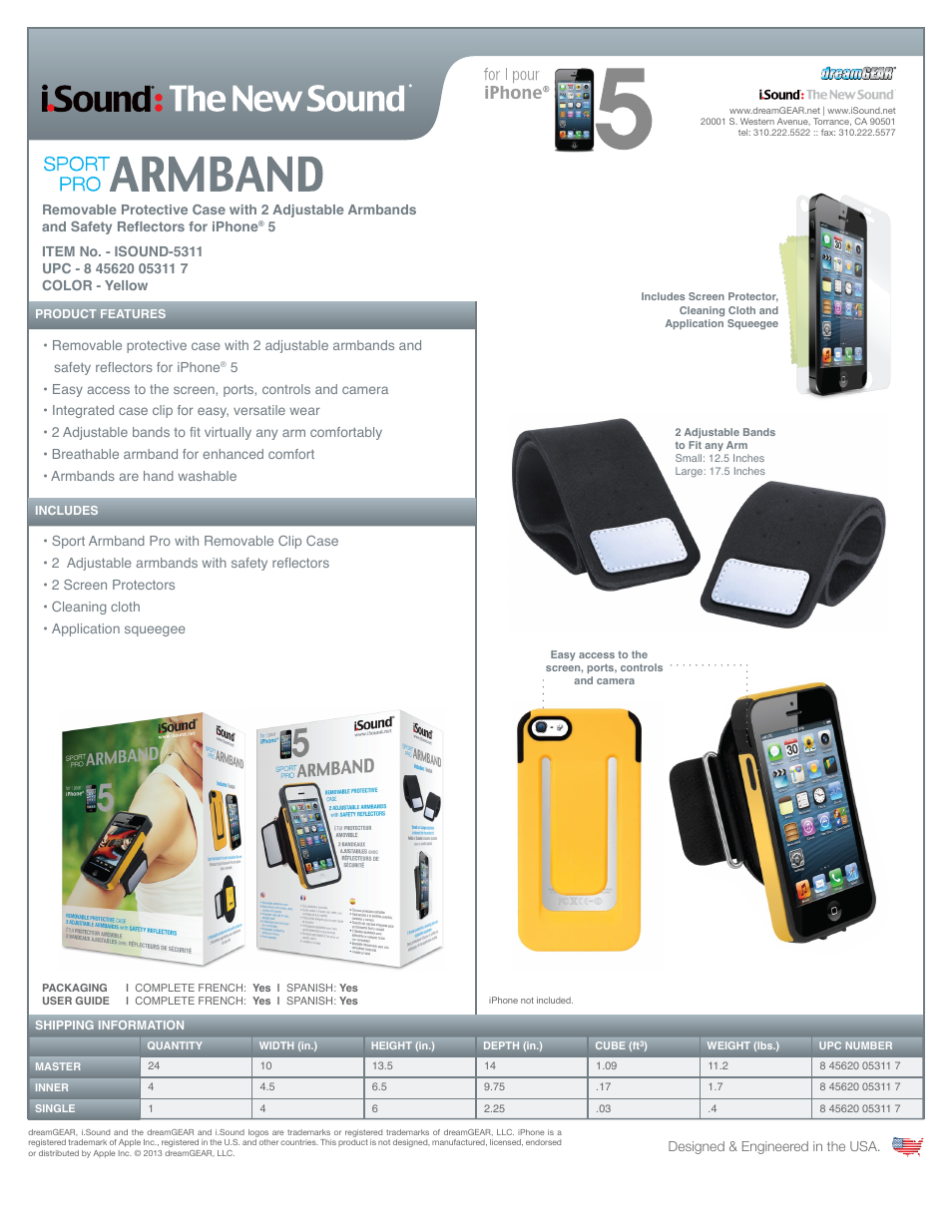 iSound Sport Armband Pro - Sell Sheet User Manual | 1 page