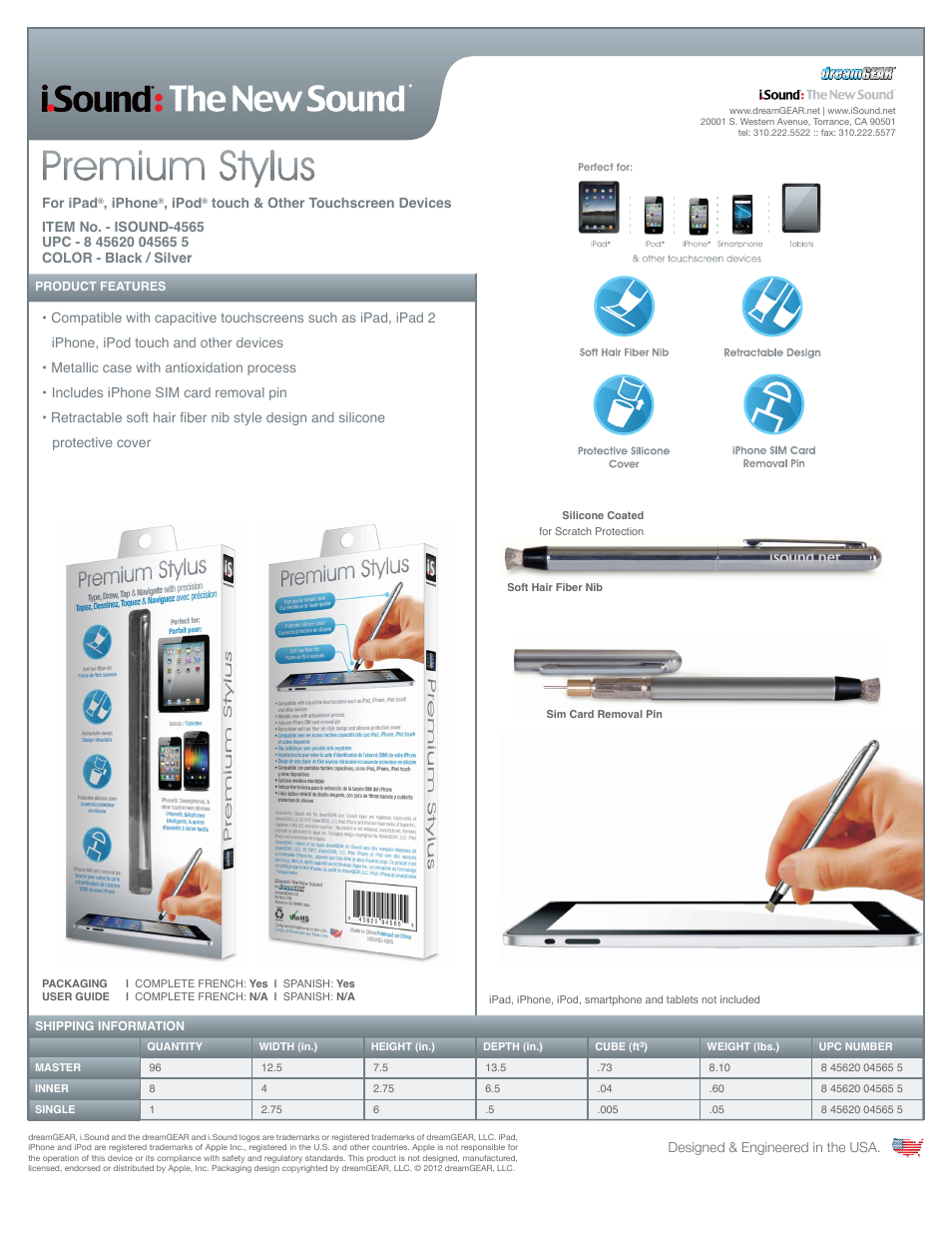 iSound Premium Stylus - Sell Sheet User Manual | 1 page